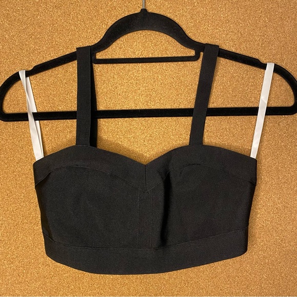 SUPERDOWN EMILIA CROP BANDAGE BRA TOP - Picture 6 of 8